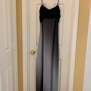 Silver and Black Long evening dress